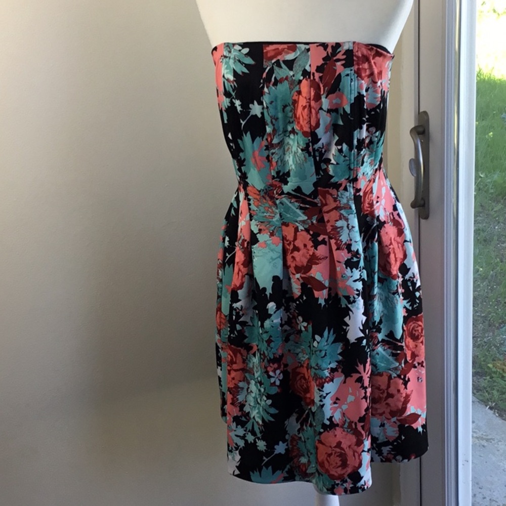 Floral Strapless Dress